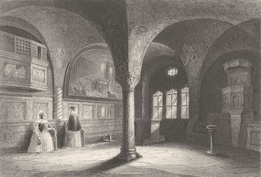 GERMANY. Wartburg Chapel c1856 old antique vintage print picture